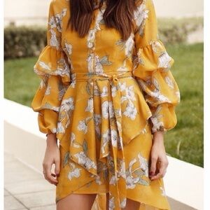 Chriselle x J.O.A. Floral Dress
